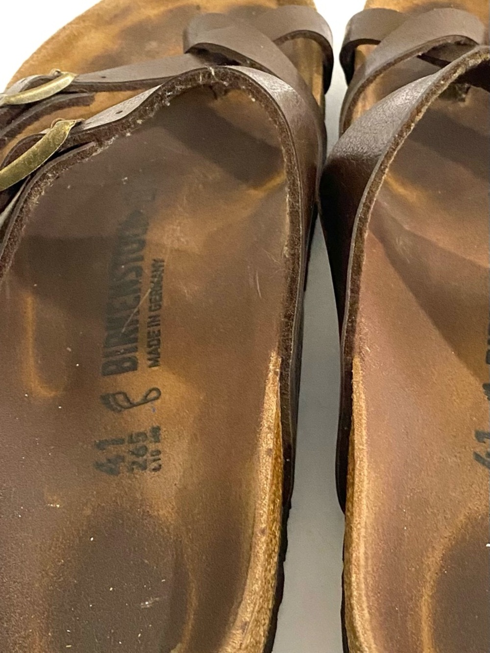 Birkenstock Mayari Toe Loop Sandals Women’s Size 10 Birko Flor Metallic Brown - Picture 11 of 16